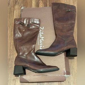 Zita Maria Leather Heel Boots